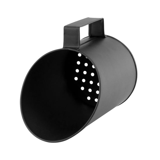 Pelle à granulés FACILITYS en métal noir Ø12 cm - Fond tamisé, prise en main facile, usage poêle à pellets