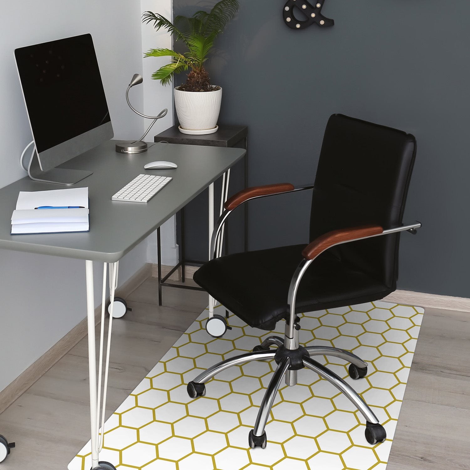 Mata ochronna pod krzesło, Plastry miodu 100x70 cm klasyczna – Tulup - 4