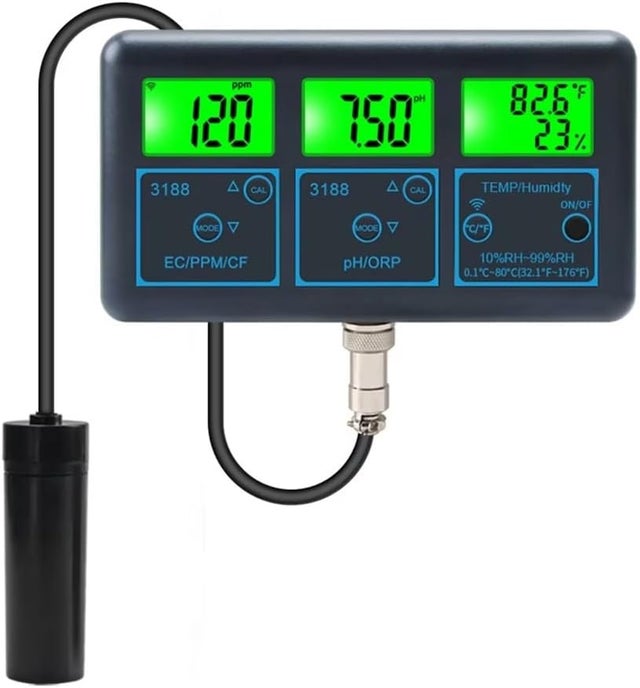 Testeur de qualité de l'eau WiFi 7 en 1, analyseur multi-paramètres, PH/ORP/EC/PPM//humidité/température, avec prix EU