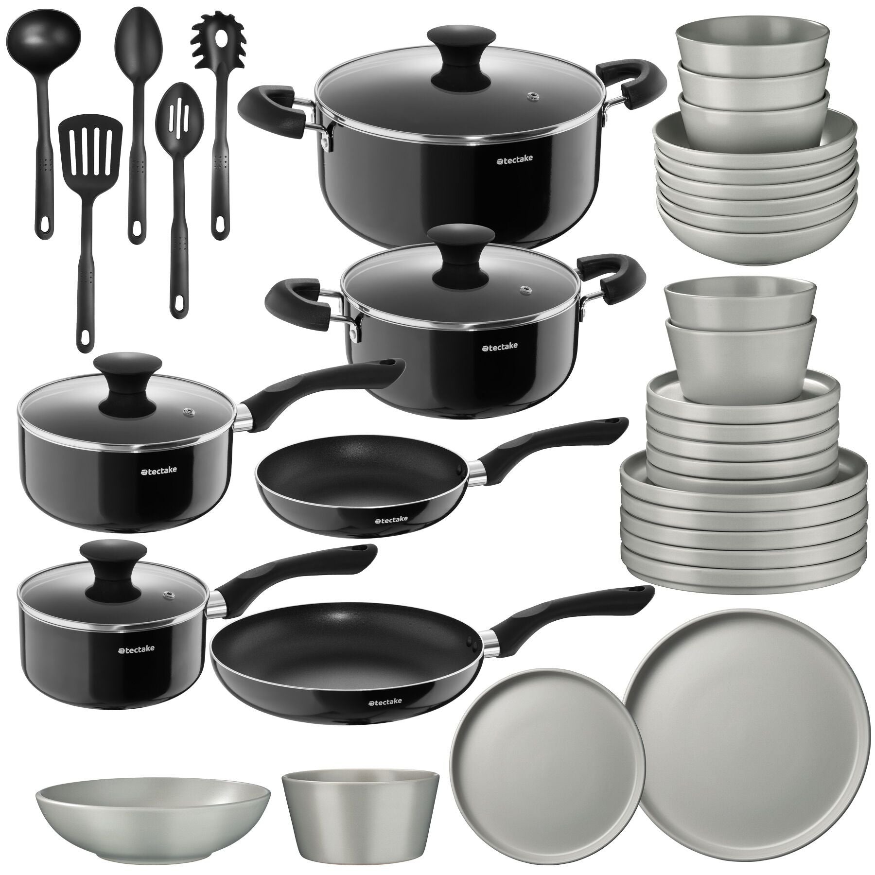 Set De Vaisselle Camping 24 Pièces Coleman - Émaillé Rouge Moucheté - Neuf