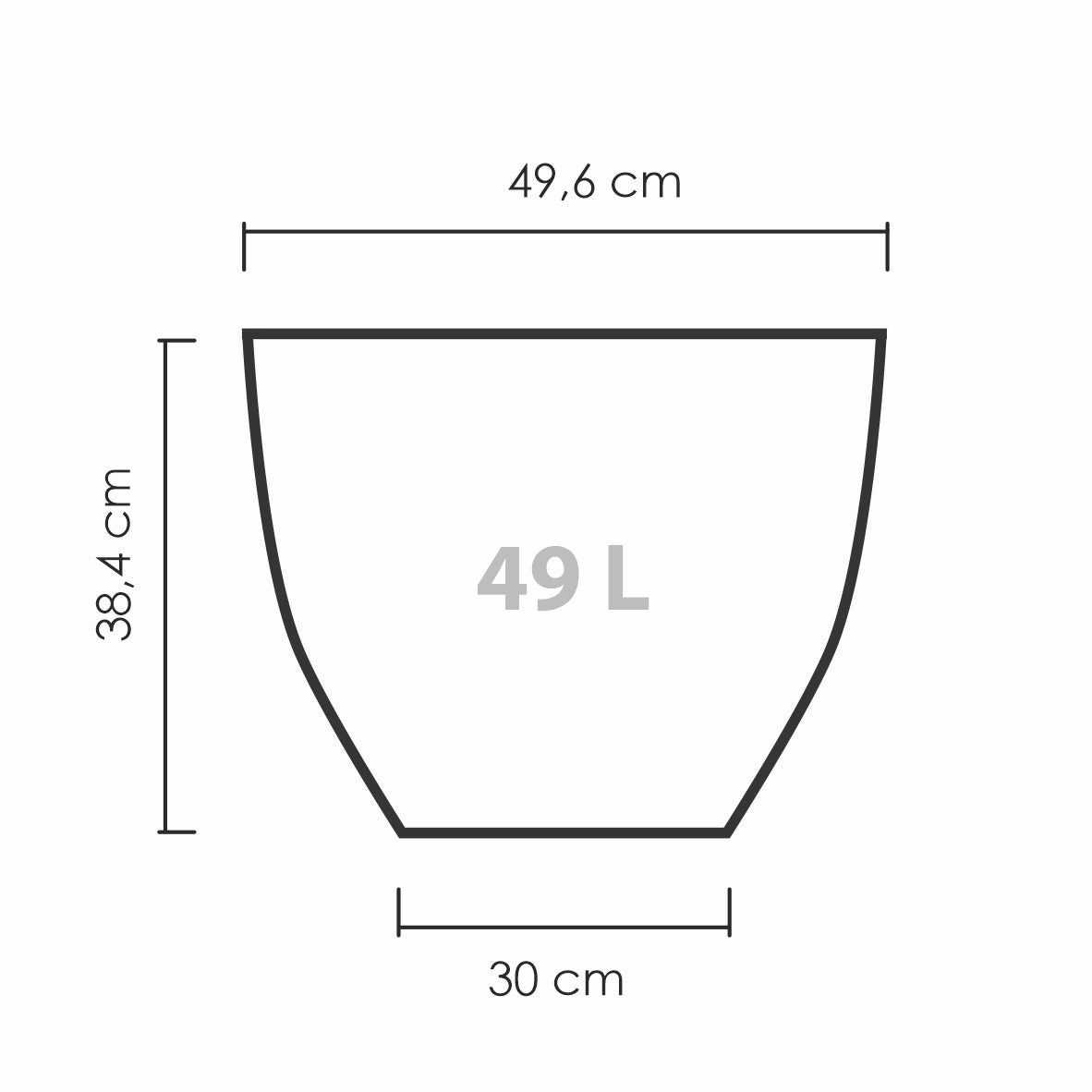 Scheurich Firenze 50, bac à plantes/pot à fleurs/jardinière, cylindrique, coloris: Granit noir, fabriqué avec du plastique recyclé, pour l’extérieur - 6