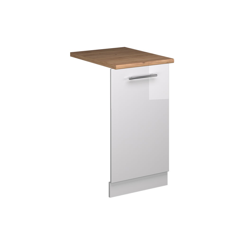 Vicco Panel przedni zmywarki Fame-Line, Biały wysoki połysk, 45 cm , BP Dąb