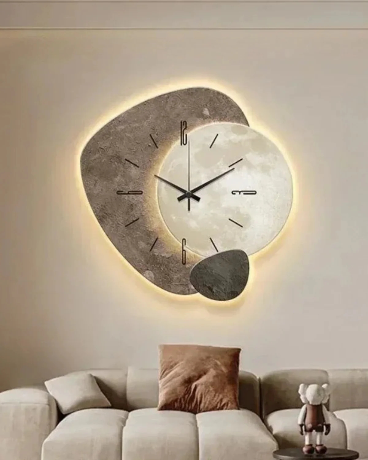 Horloge murale silencieuse et minimaliste BEAFACE, style moderne, horloge à quartz pour salle à manger et bureau, 40 cm - 5