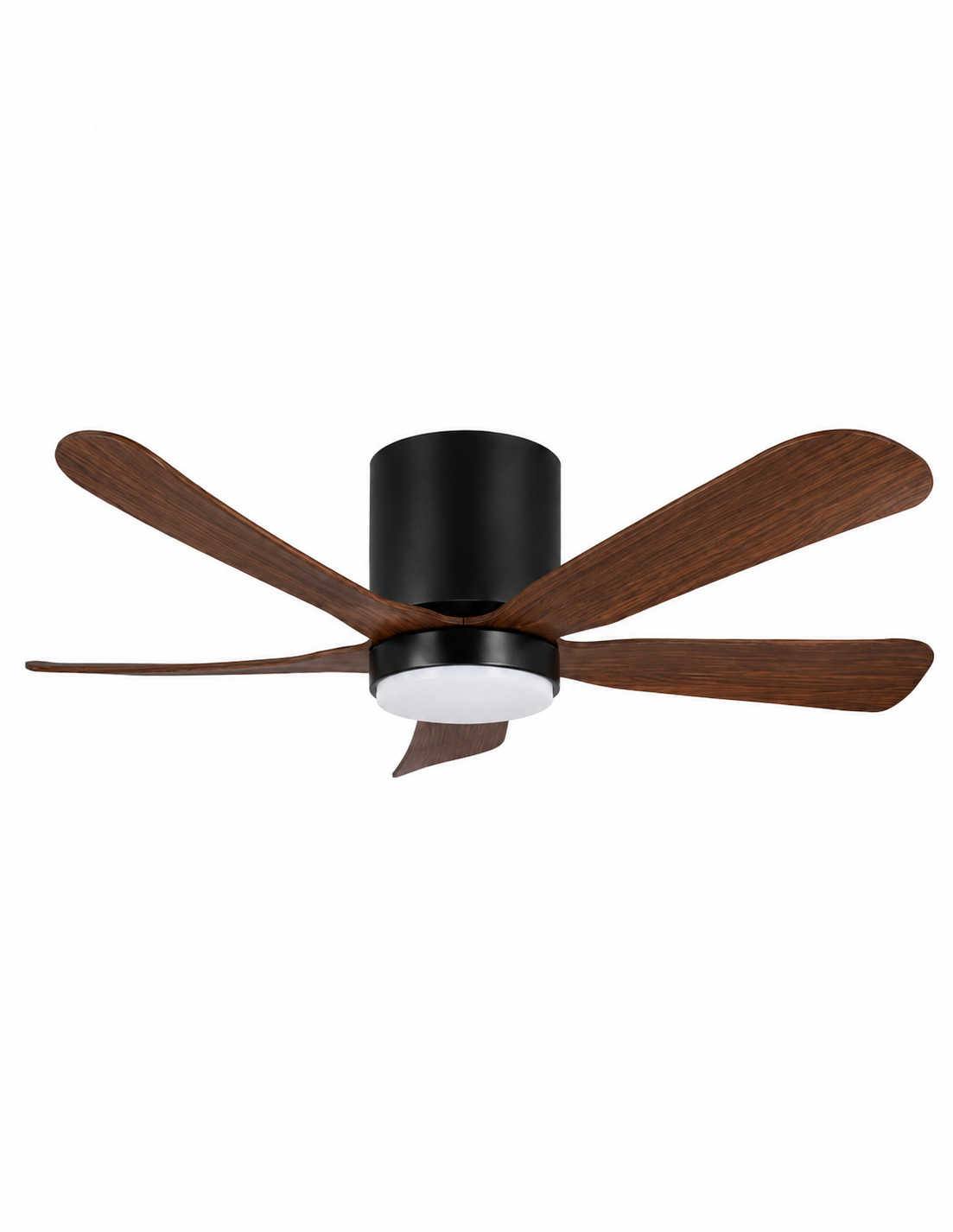 Ventilator de tavan cu LED HAEGER DARK WOOD, diametru 142 cm, telecomanda, 6 viteze, timer, 64 W, silentios, reversibil, Lemn inchis
