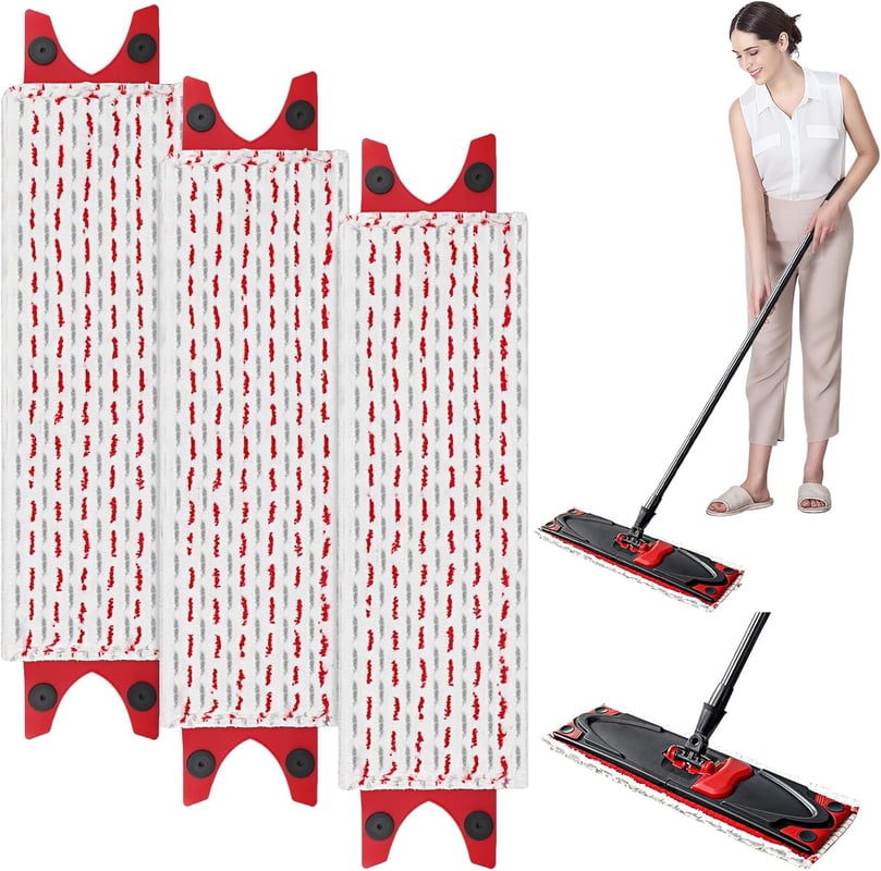 3-częściowy wkład do mopa z mikrofibry Vileda, płaskie głowice do mopa Vileda Ultramax/UltraMax Plus 2 w 1, chłonny wkład do czyszczenia plam podcza