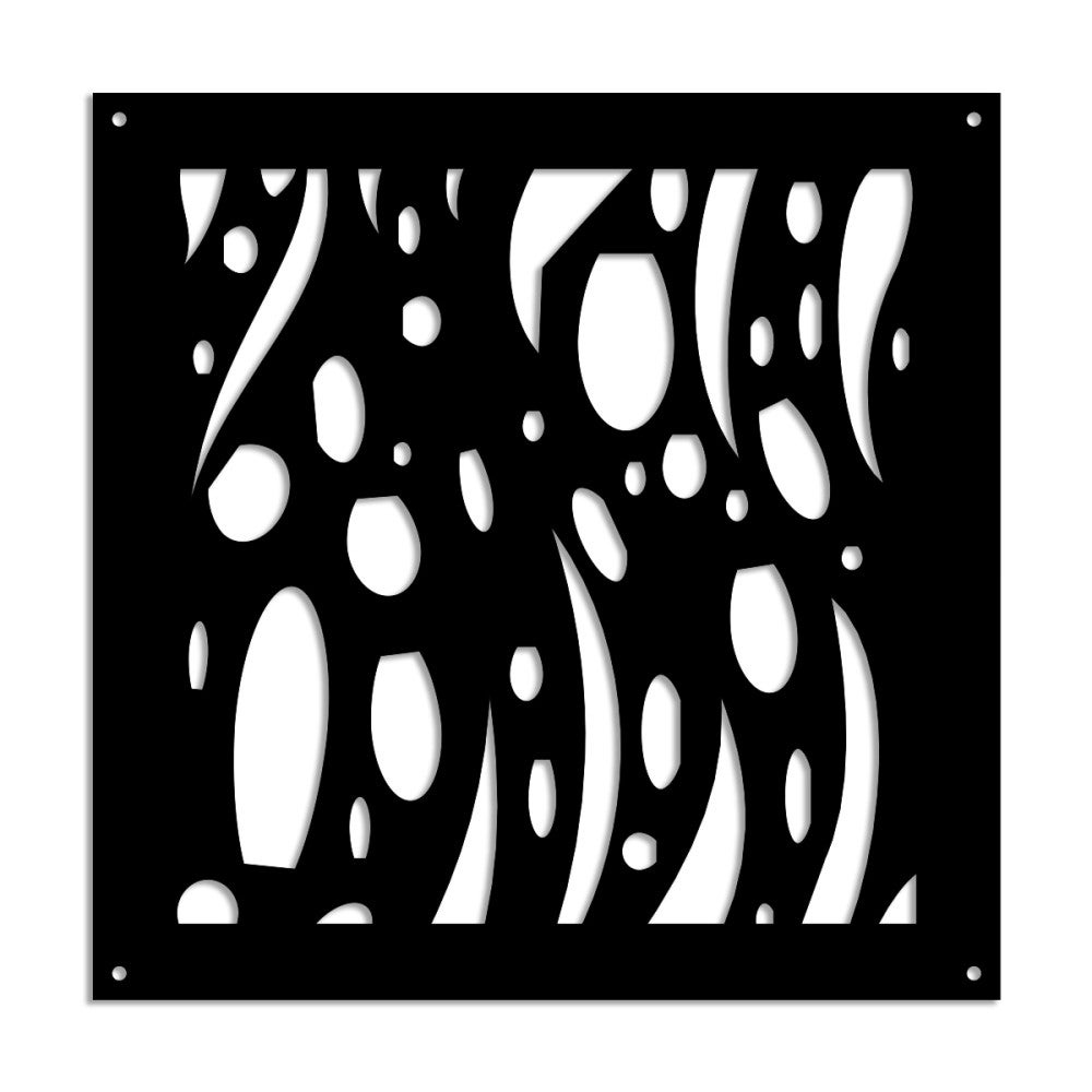 MISTRAL - Panel perforowany z PVC - Osłona przeciwsłoneczna - Rozmiar 73x73 cm - Grubość 1 cm - Kolor CZARNY