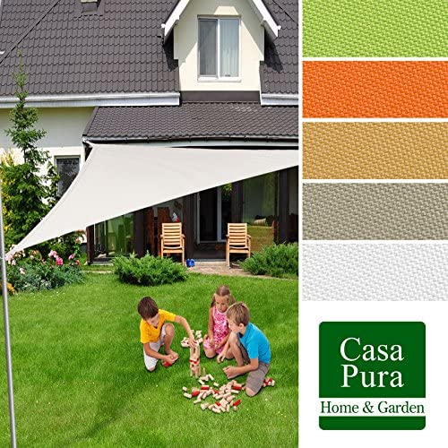 Voile d'ombrage Hydrofuge, Blanc, 5 x 5 x 5 m - 6