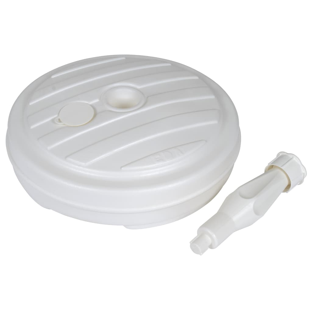 Pied de parasol rond en plastique à remplir 13 L - Blanc - Eda - 3