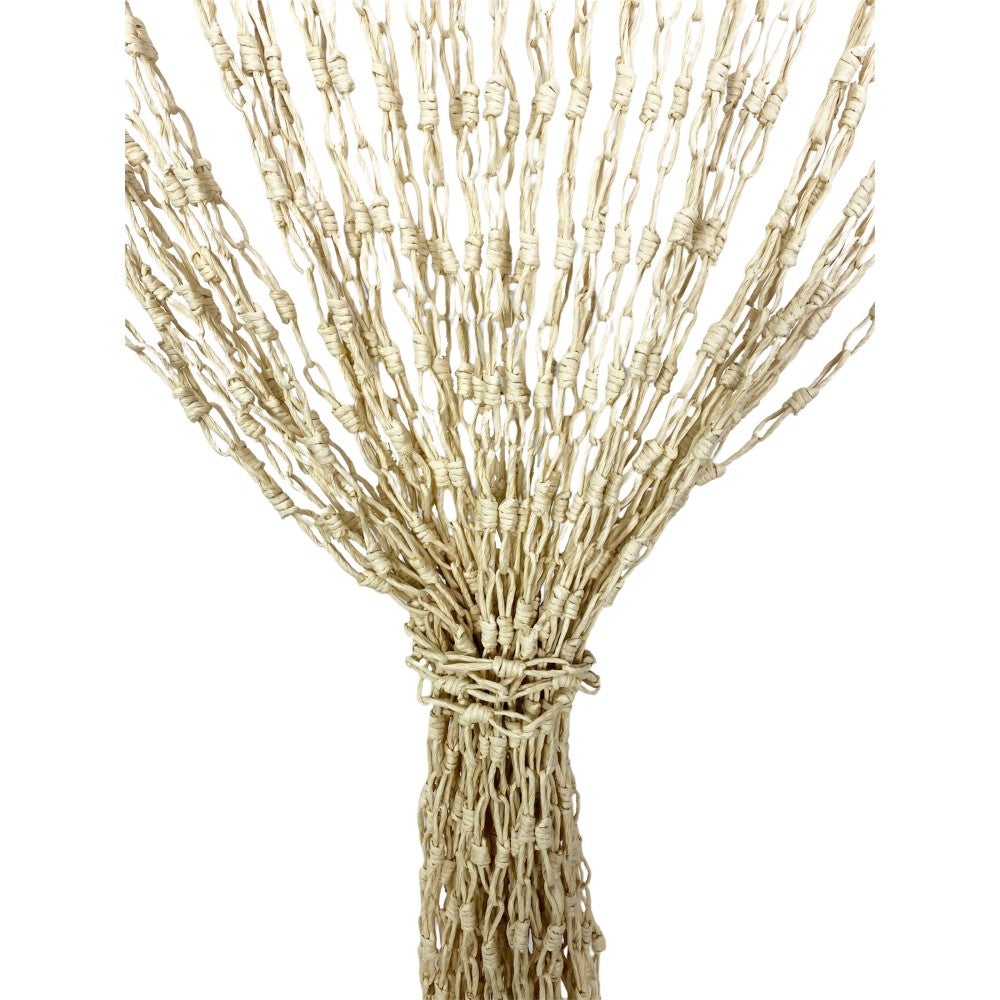 TENTE EN BOIS © avec chaînes tissées en fibre naturelle Anti-moustiques anti-bruit BEIGE Cm. 120x220 - 2