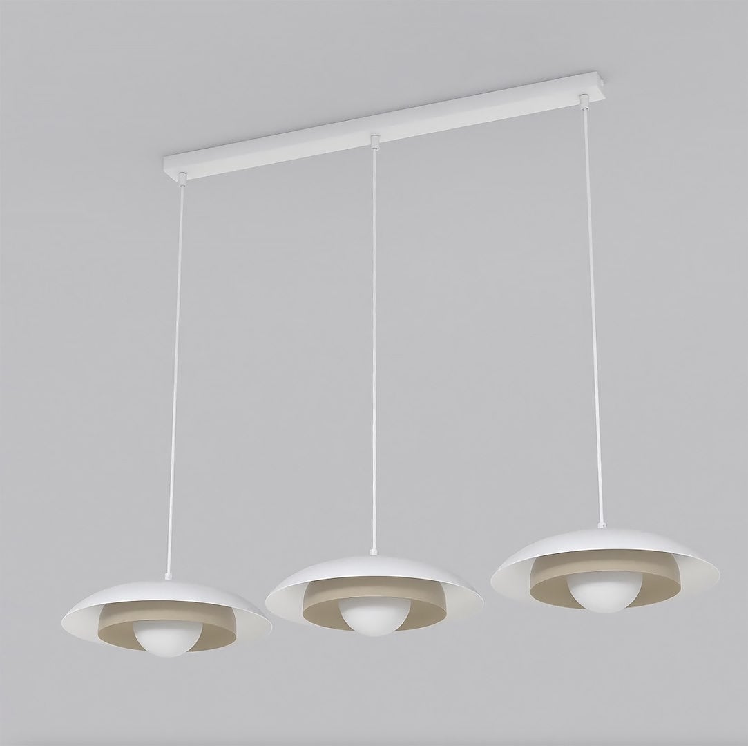 Lampa wisząca SKIN biało-beżowa 3xG9x15W metal wym:120x95x30cm IP20 Emibig
