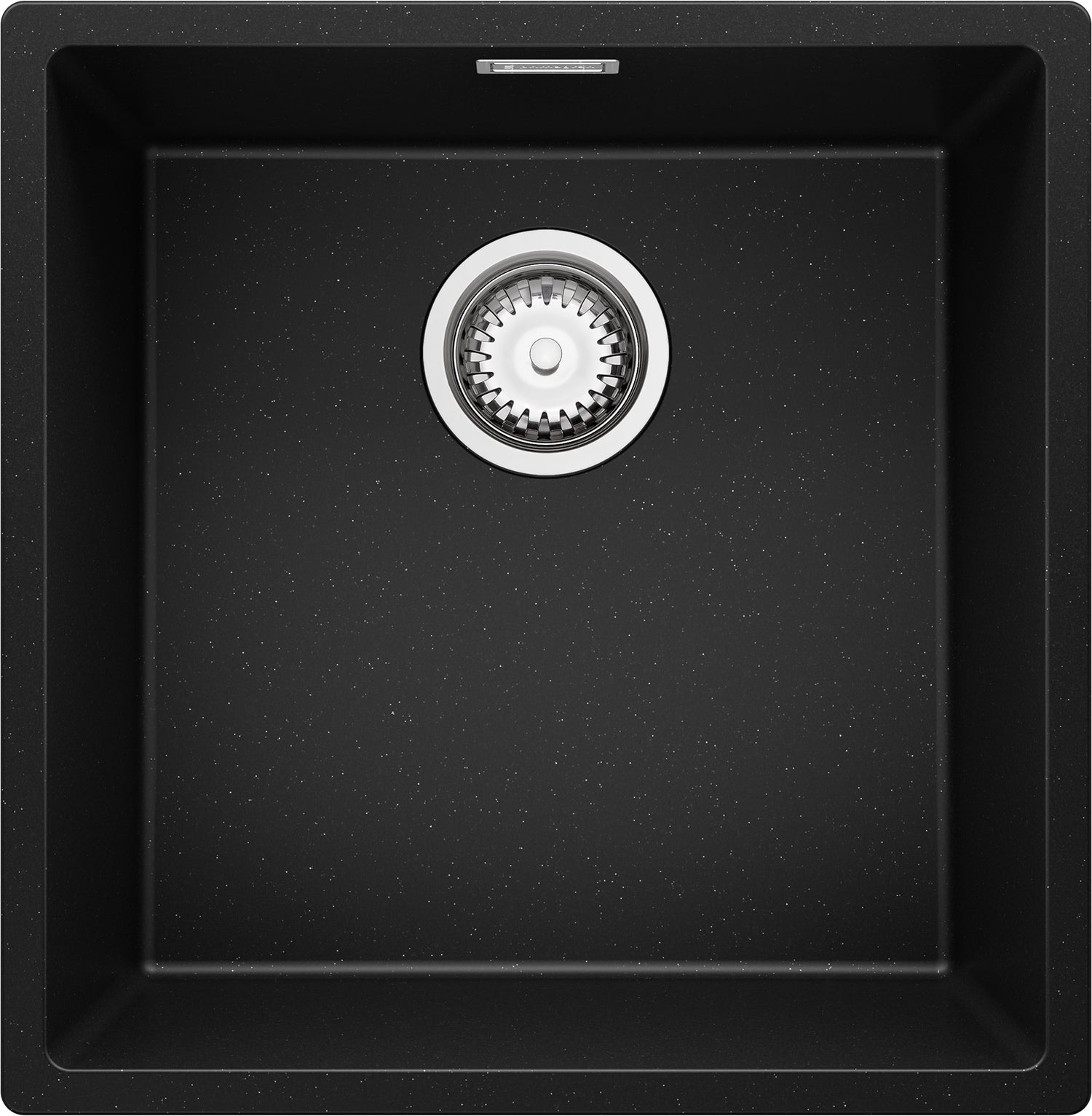 Evier Cuisine en Granit Noir Métallisé 46x47cm, Lavabo 1 bac + Kit de Vidage, Évier à Encastrer au meuble 50cm - London Slim PRIMAGRAN - 2