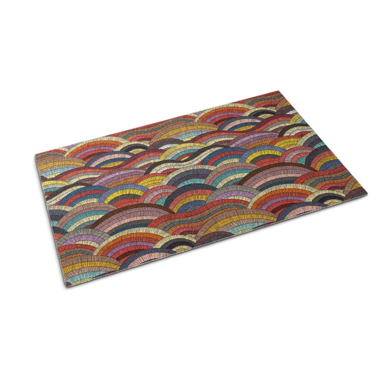 Zdjęcia - Wycieraczka wejściowa TULUP pod drzwi do butów - Stylowa i elegancka 60 x 40 cm Kolorowa abstrakcja Nowoczesny dywanik do wn