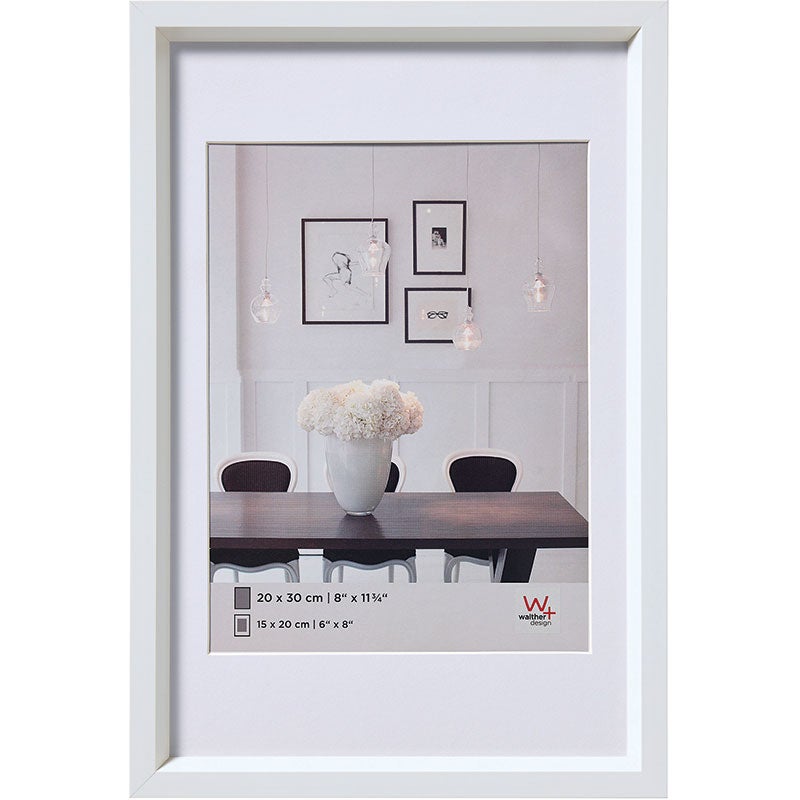 Ramka na zdjęcia Axolia Walther Steel Style 20x30 cm z białego plastiku