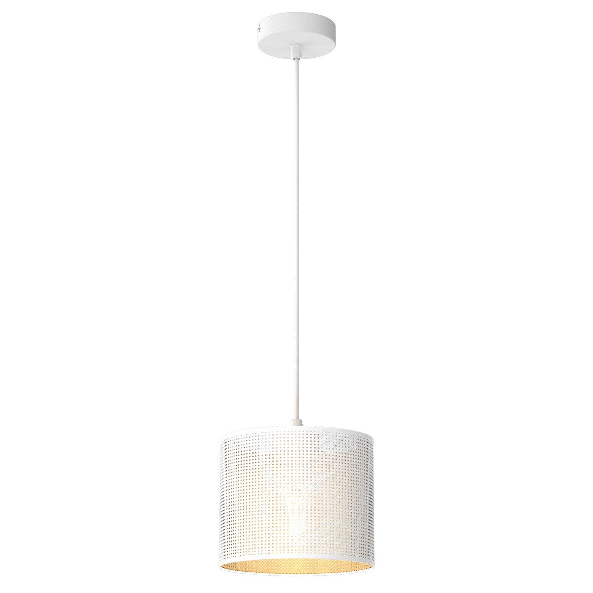 Lampa wisząca Loft Shade biały matowa-złota 1xE27x15W wym: 110 x 18 x 18 cm metal Luminex
