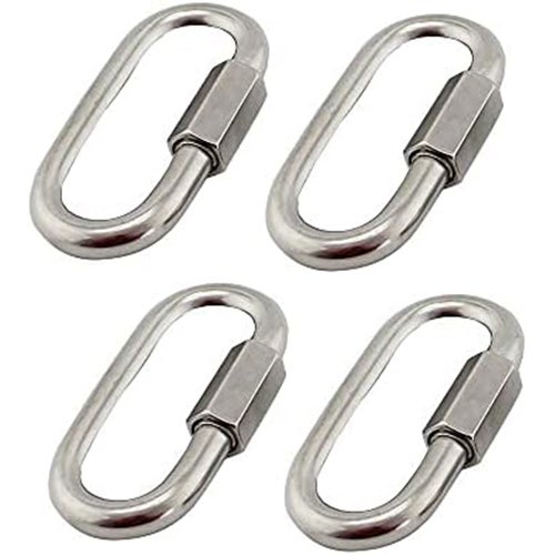 Lot De 4 Mini Mousqueton, S Forme Mousqueton Double Anneau En Acier