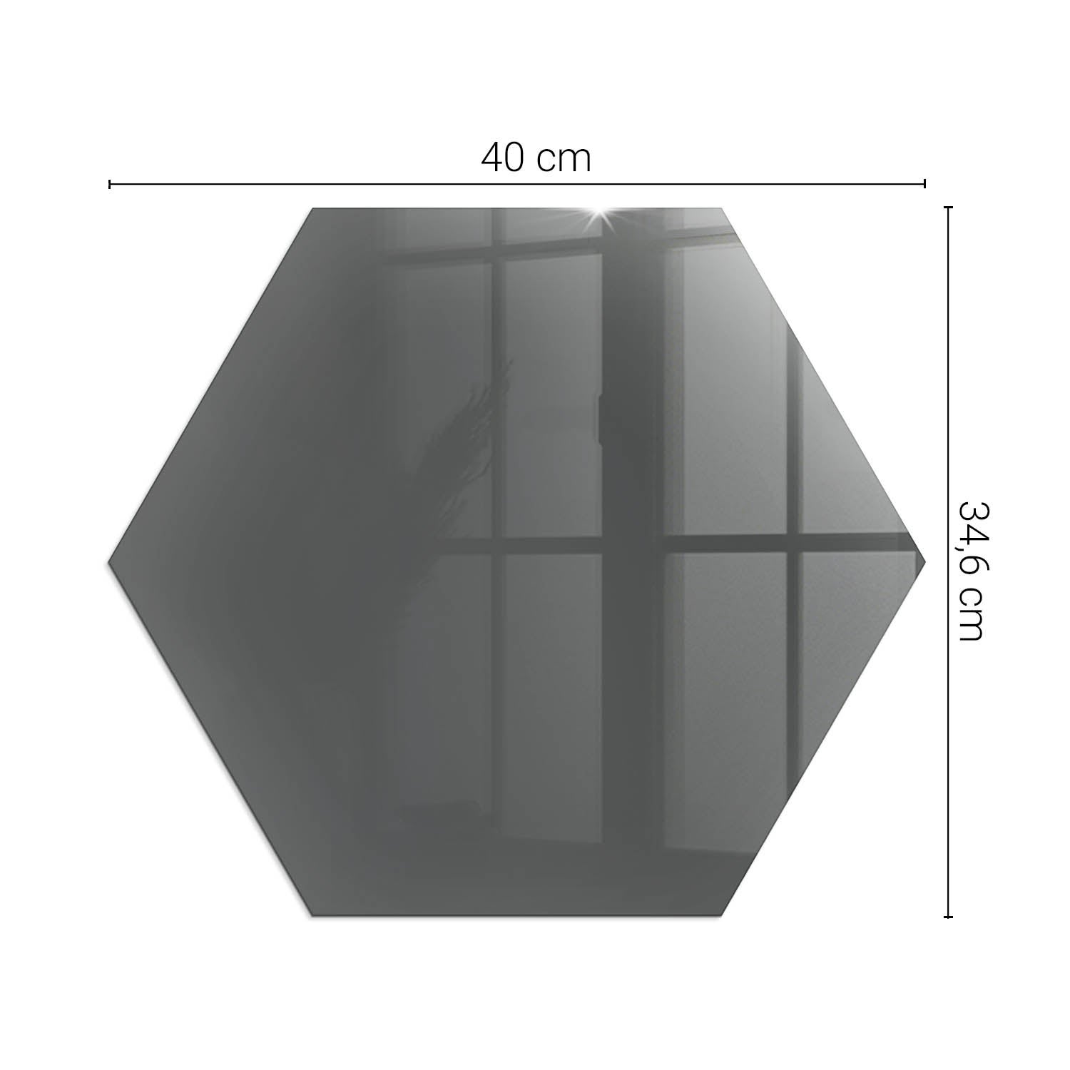 Ochronna szklana podkładka pod kominek - 40 cm - Kolor Szaro-brązowy - TULUP - 2