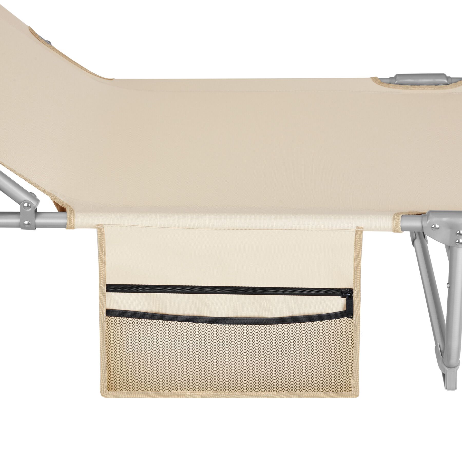 Lot de 2 bains de soleil en polyrotin et aluminium réglable sur 4 positions avec appui-tête et pochette TECTAKE - 9