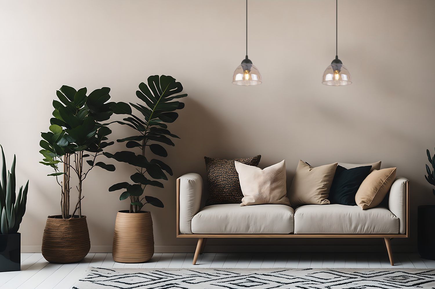 Lampa sufitowa wisząca Venice modern E27 klosz półokrągły miodowy Light Home LH - 4