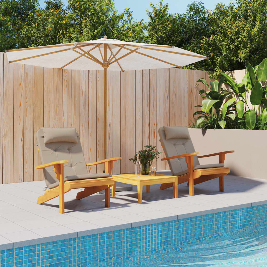 Poduszki na krzesła Adirondack, 2 szt., taupe, tkanina Oxford vidaXL