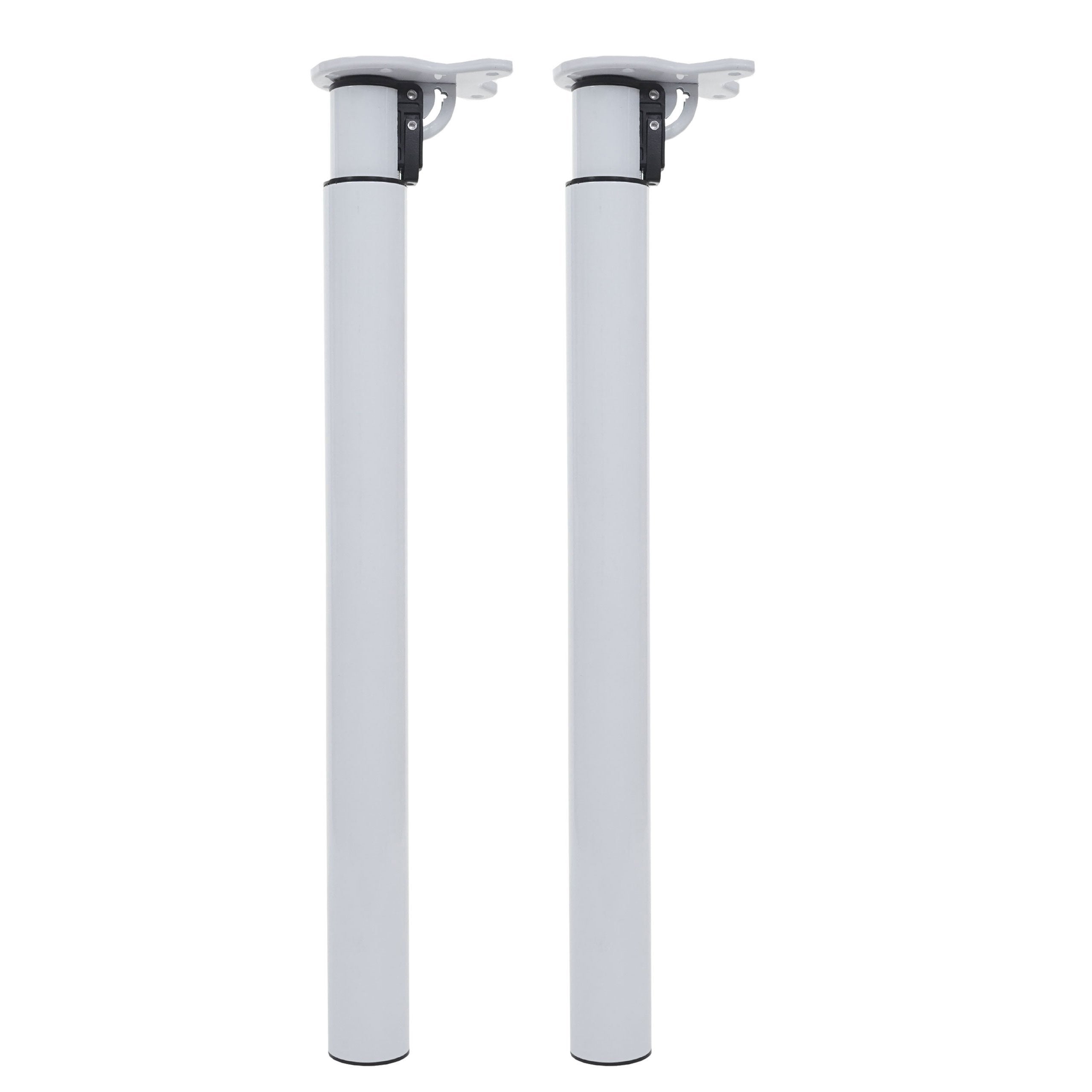 Zestaw 2 sztuk nóg stołowych HWC-H35 do biurka Składana podstawa stołu Mechanizm obrotowy Regulacja wysokości 70-110 cm ~ biały