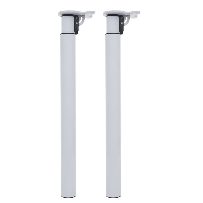 Zestaw 2 sztuk nóg stołowych HWC-H35 do biurka Składana podstawa stołu Mechanizm obrotowy Regulacja wysokości 70-110 cm ~ biały