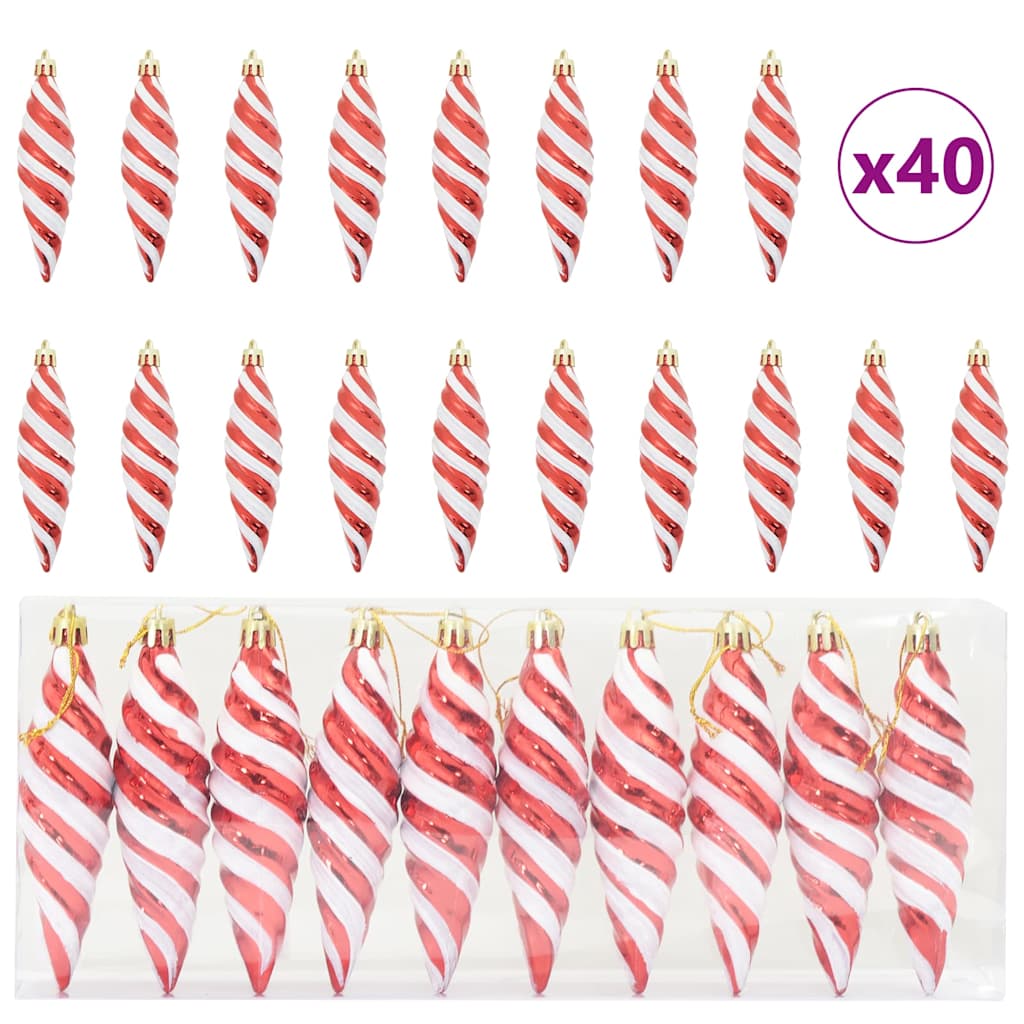 Dekoracja Choinki 40 pcs Czerwony