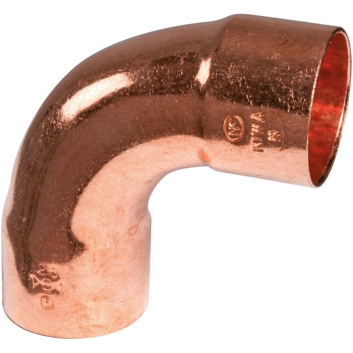 Raccord cuivre coudé 90° à souder Femelle grand rayon diamètre 42 mm Leroy Merlin