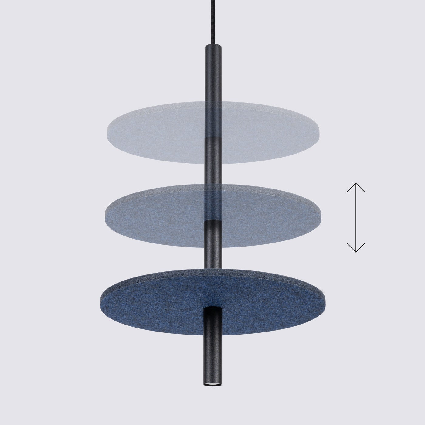 Lampa sufitowa filcowy krążek FELTRO granatowo-czarna 1xG9x8W filc wym:126x30x30cm IP20 Sollux Lighting - 5