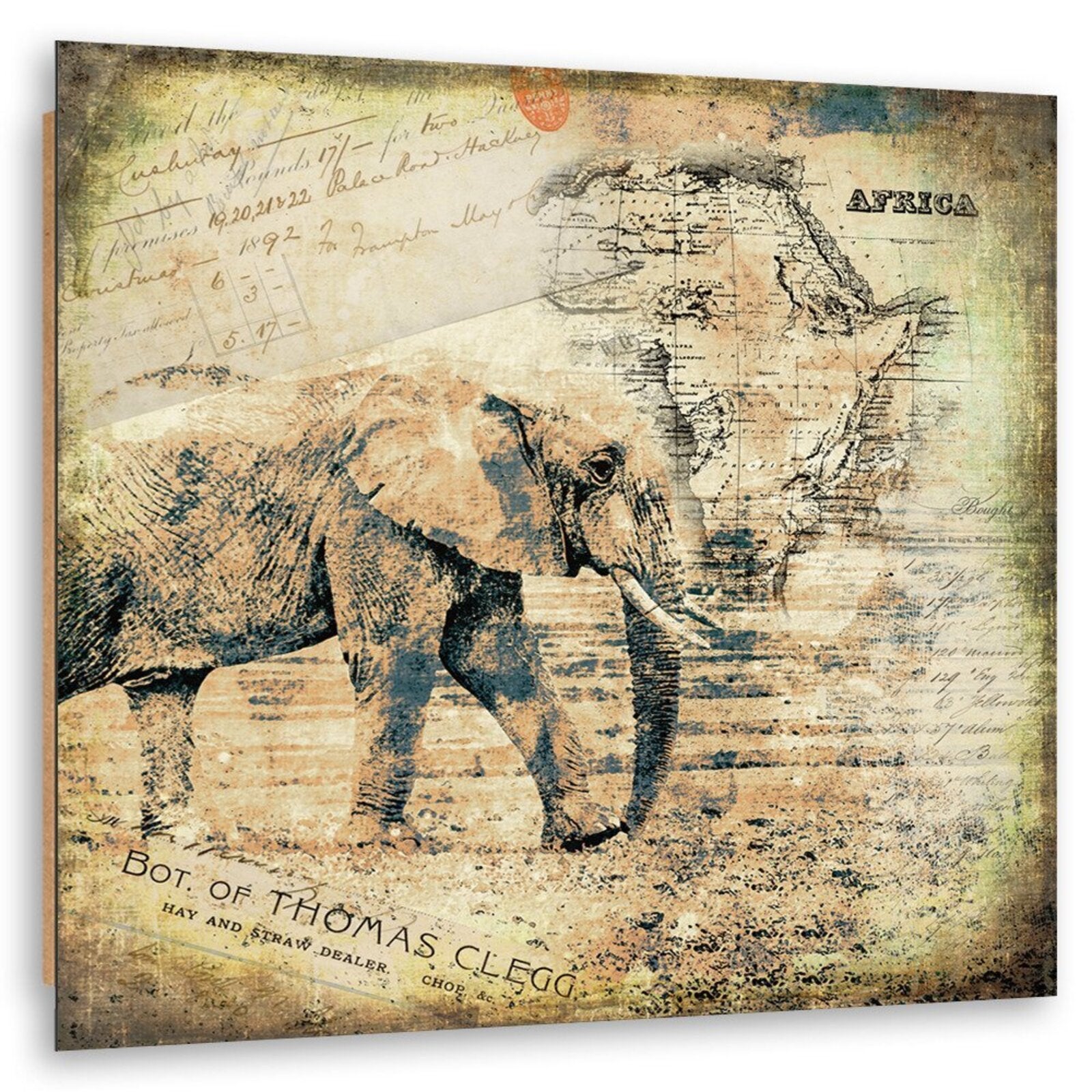 Djembé 40 Cm Débutant En Bois D'Acajou Peau De Chèvre - Tambour Africain Coloré Éléphant