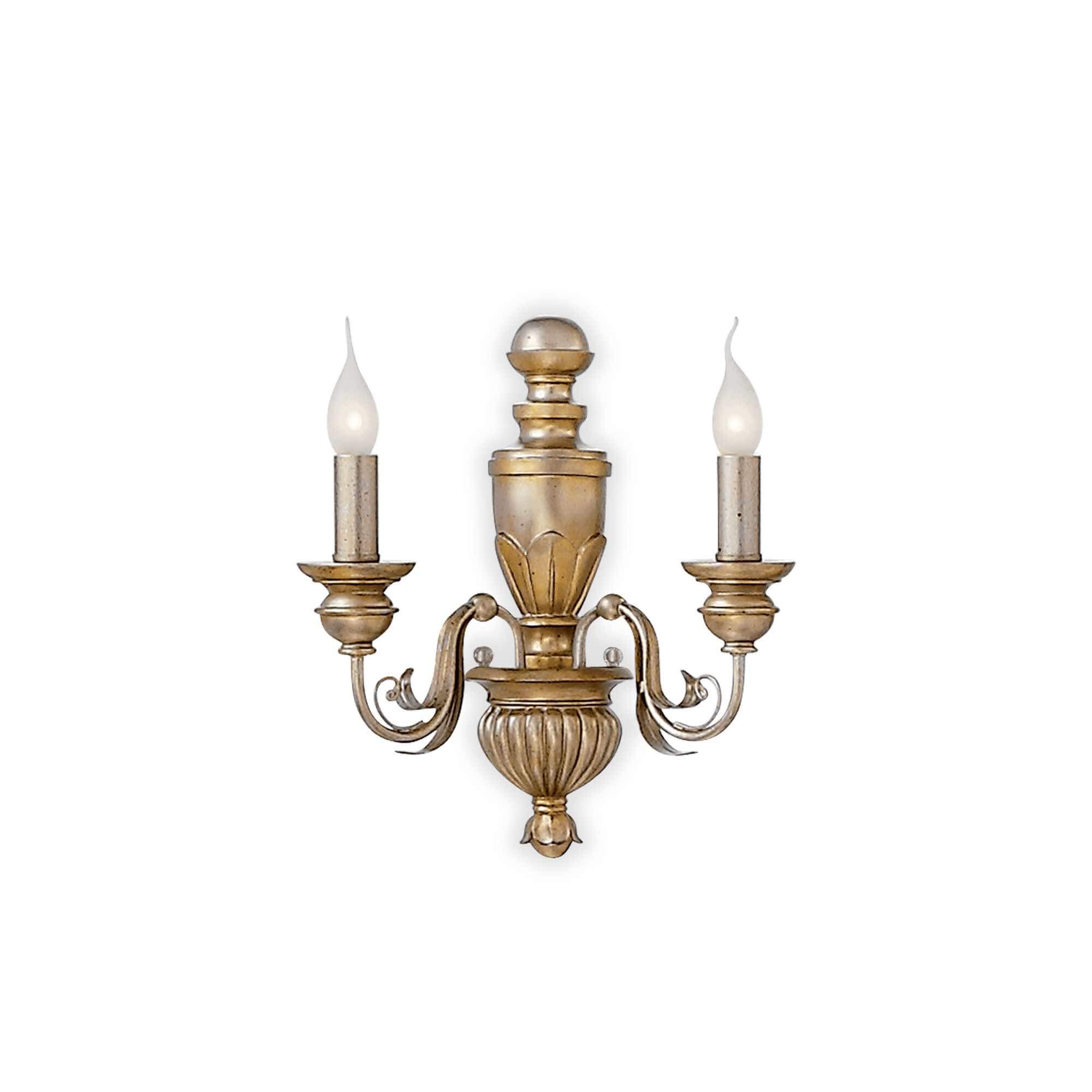 Ideal Lux  Applique Murale Dorée Antique Dora 2 Ampoules , Leroy Merlin