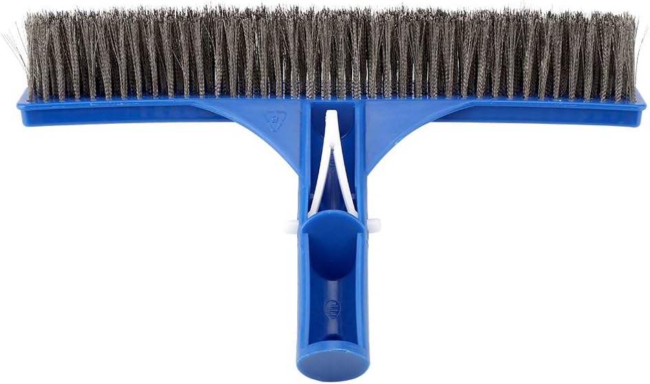 Niebieska - 1 szczotka do czyszczenia ścian basenu 25,2 x 4,5 cm Plastikowa głowica szczotki czyszczącej Akcesorium basenowe Narzędzie do czyszczenia