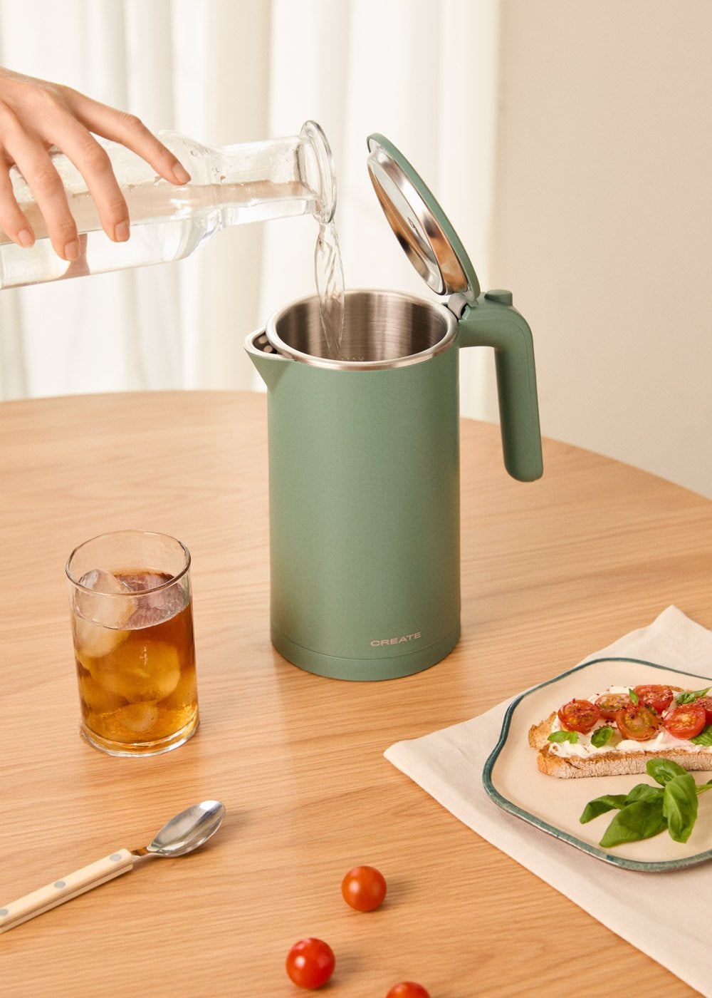 CREATE - KETTLE STUDIO PRO - Bouilloire électrique 1L avec contrôle de température - Sauge - 4