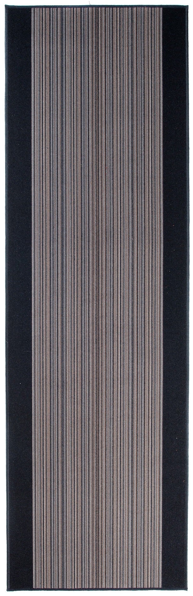 TAPISO Antidérapant Tapis de Couloir Passage Moderne Gris Basalt Rayures Fin 67 x 560 cm - 4