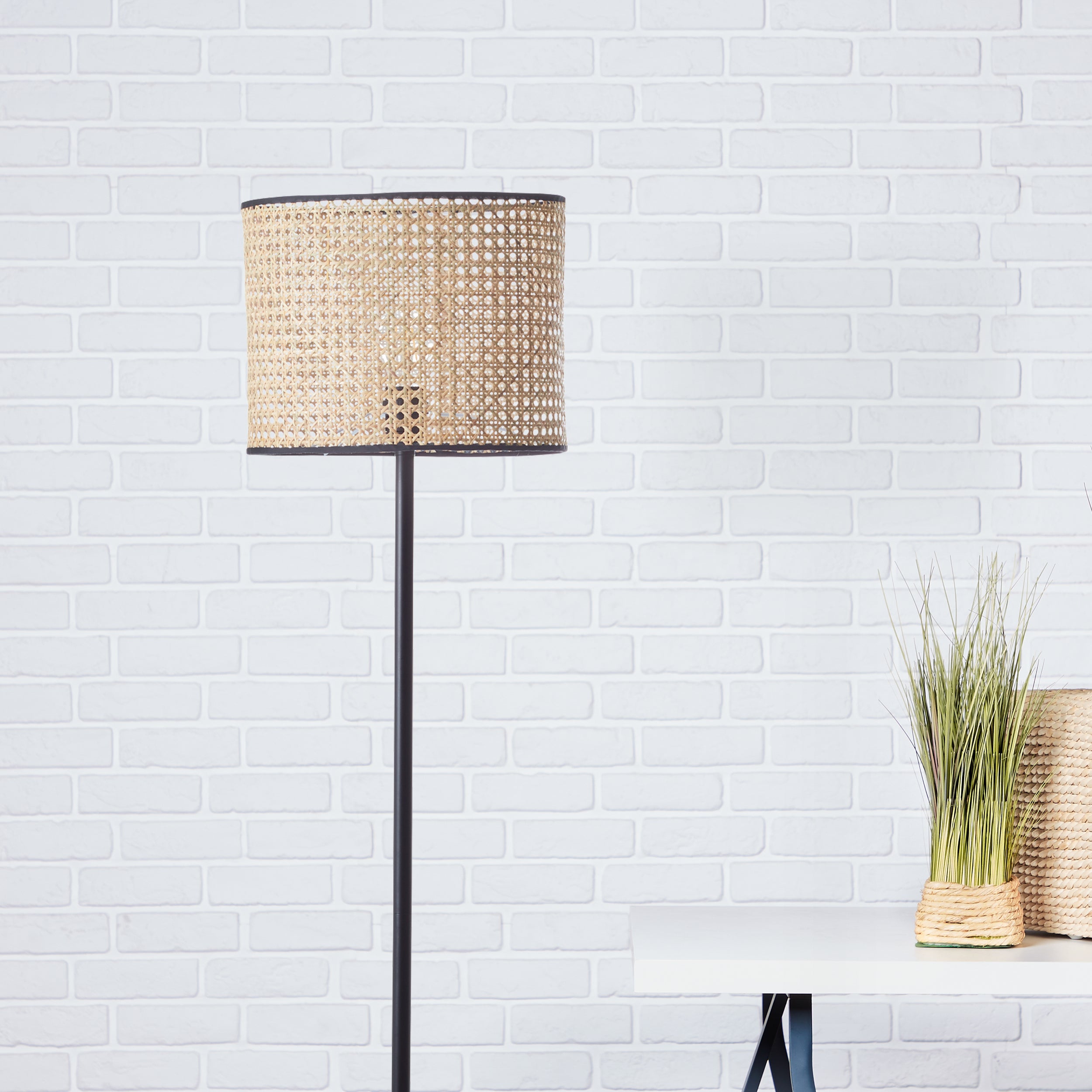 Lampa BRILLIANT, zawieszenie Tanah 47cm czarny / naturalny, 1x A60, E27, 42W, kabel można skrócić / wysokość regulowana - 8