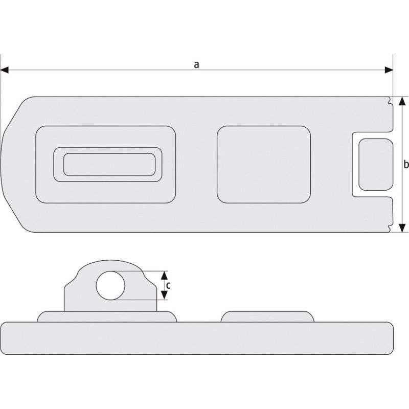 Porte-cadenas abus france granit 130/180b - 2