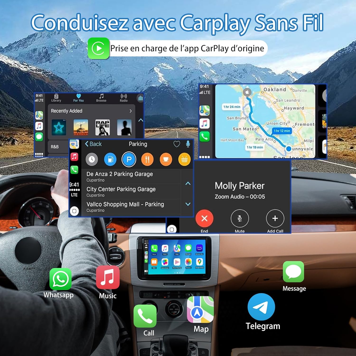 Adaptateur CarPlay Sans Fil - Convertit Sans Effort Le Câble