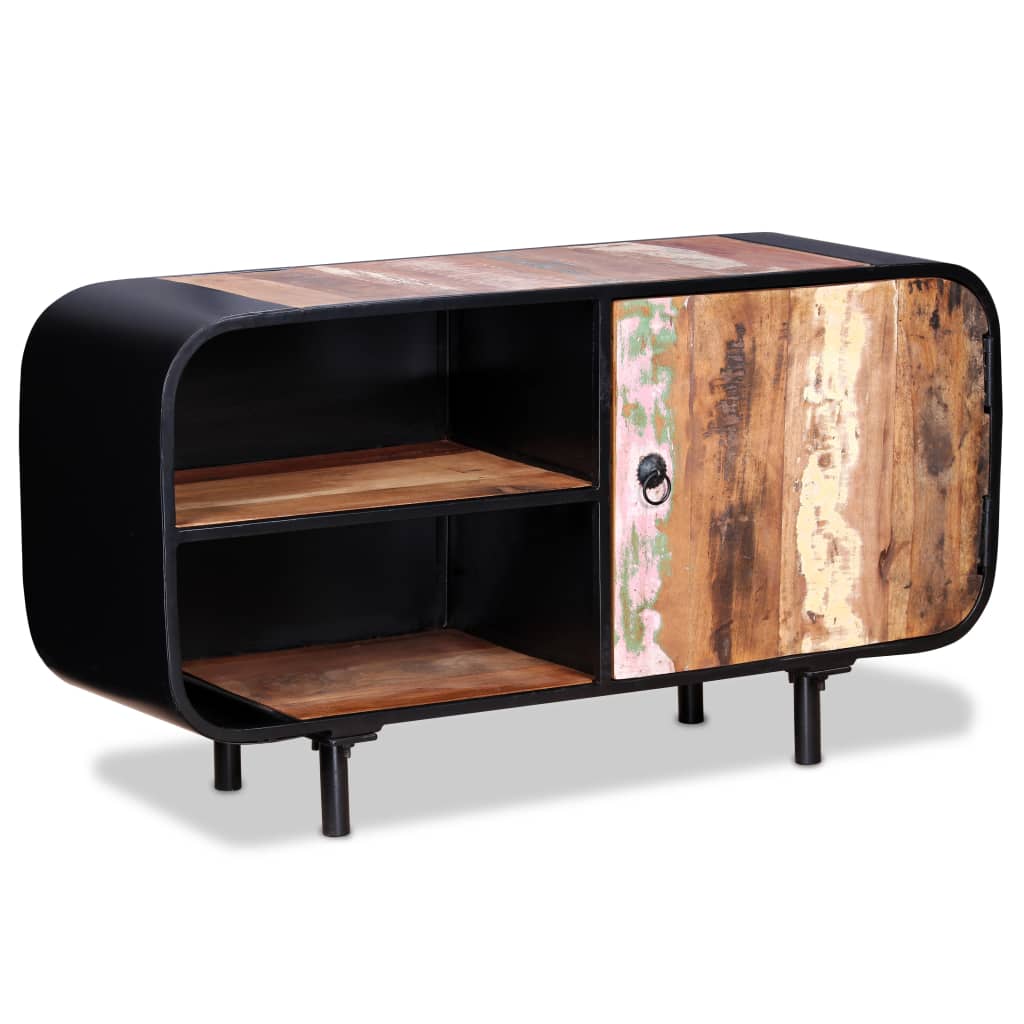 Mobile Porta TV in Legno Massello di Recupero 120x30x40 cm