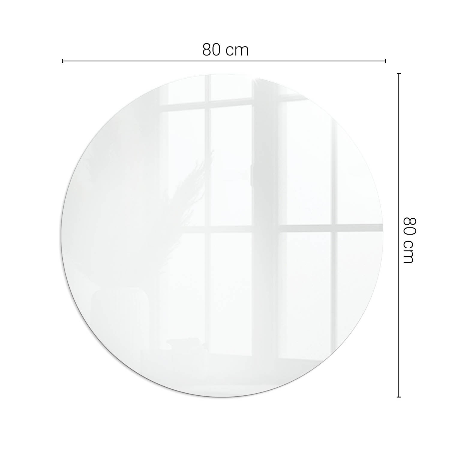 Szklana podkładka pod kominek ze szkła hartowanego - fi 80 cm - Kolor Biały - TULUP - 2