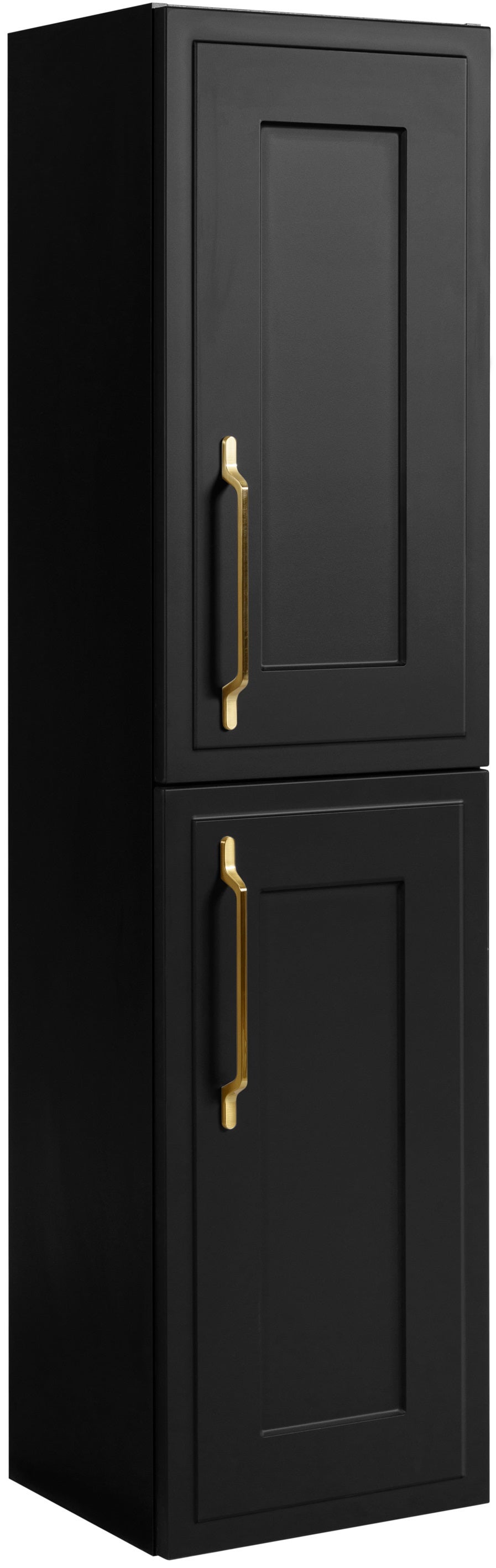 Słupek łazienkowy CLASSIC 136 cm czarny złoty uchwyt frezowany front