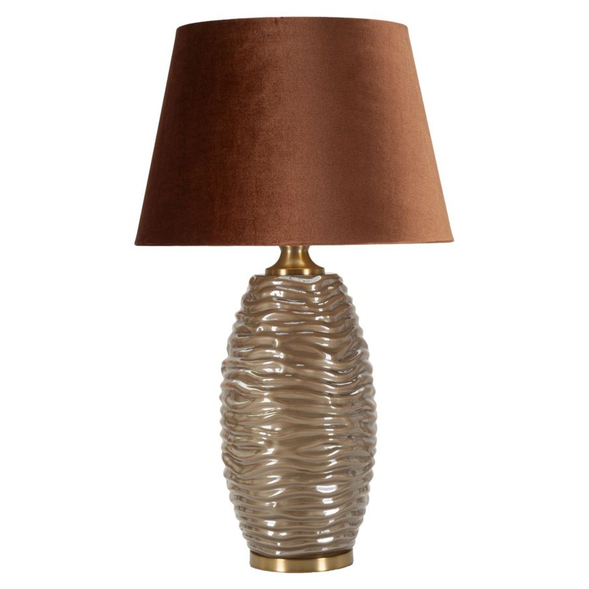 Lampa Stołowa Thum, Szkło, Brązowy, Seven Design