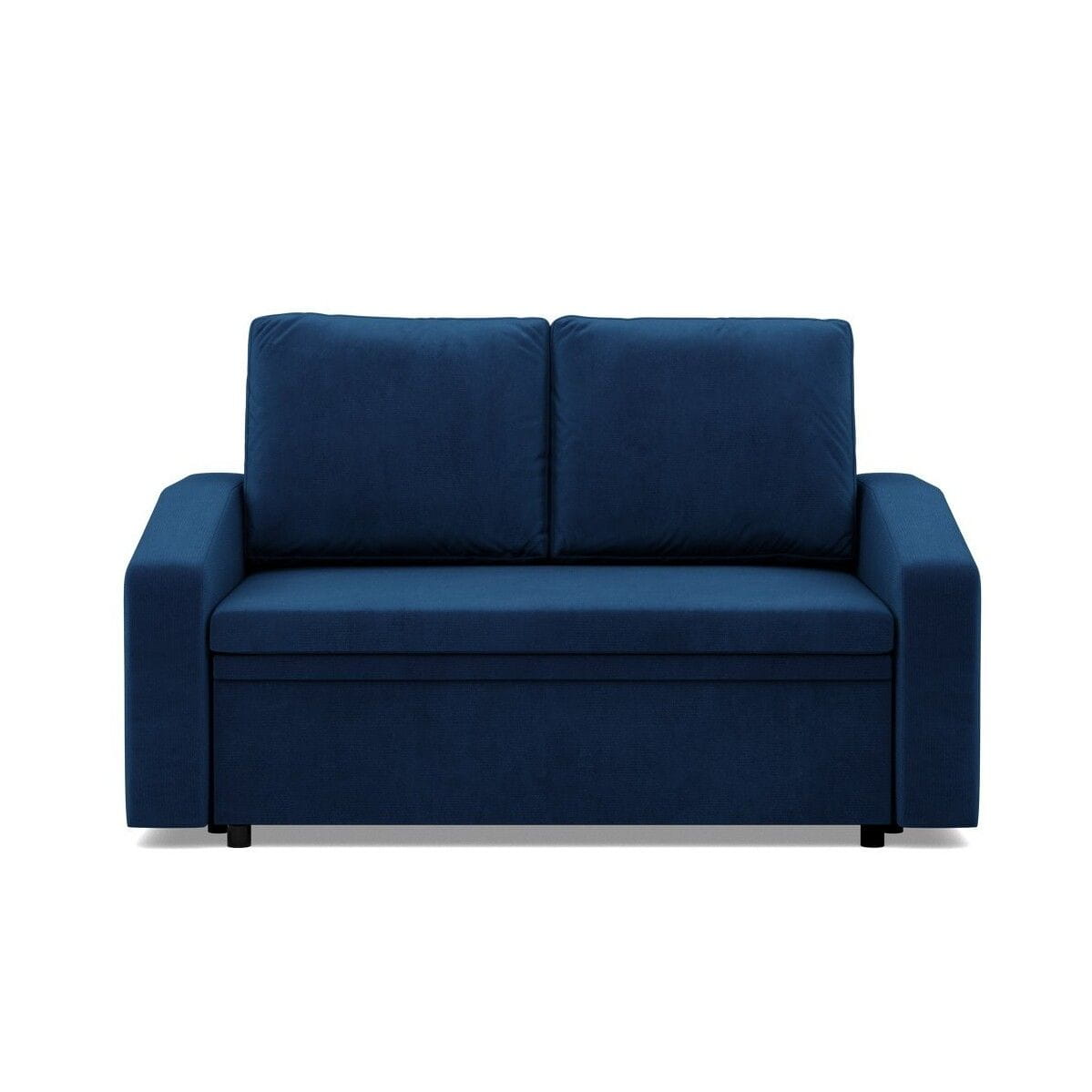 Sofa z funkcją spania, BLOM, velvet, 148x87x90 cm, granatowy | TYLETEGOTU