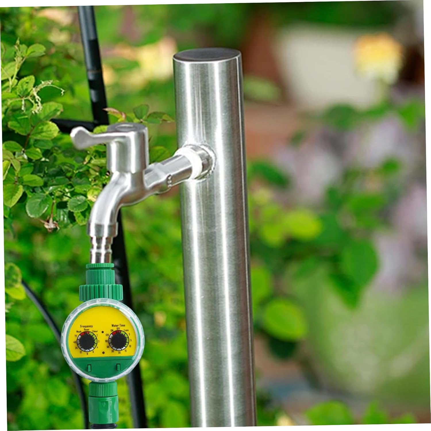 Minuteur d'arrosage programmable, étanche, pour tuyau d'arrosage, système d'arrosage automatique pour jardin, pelouse, plantations, serre, sans piles - 4