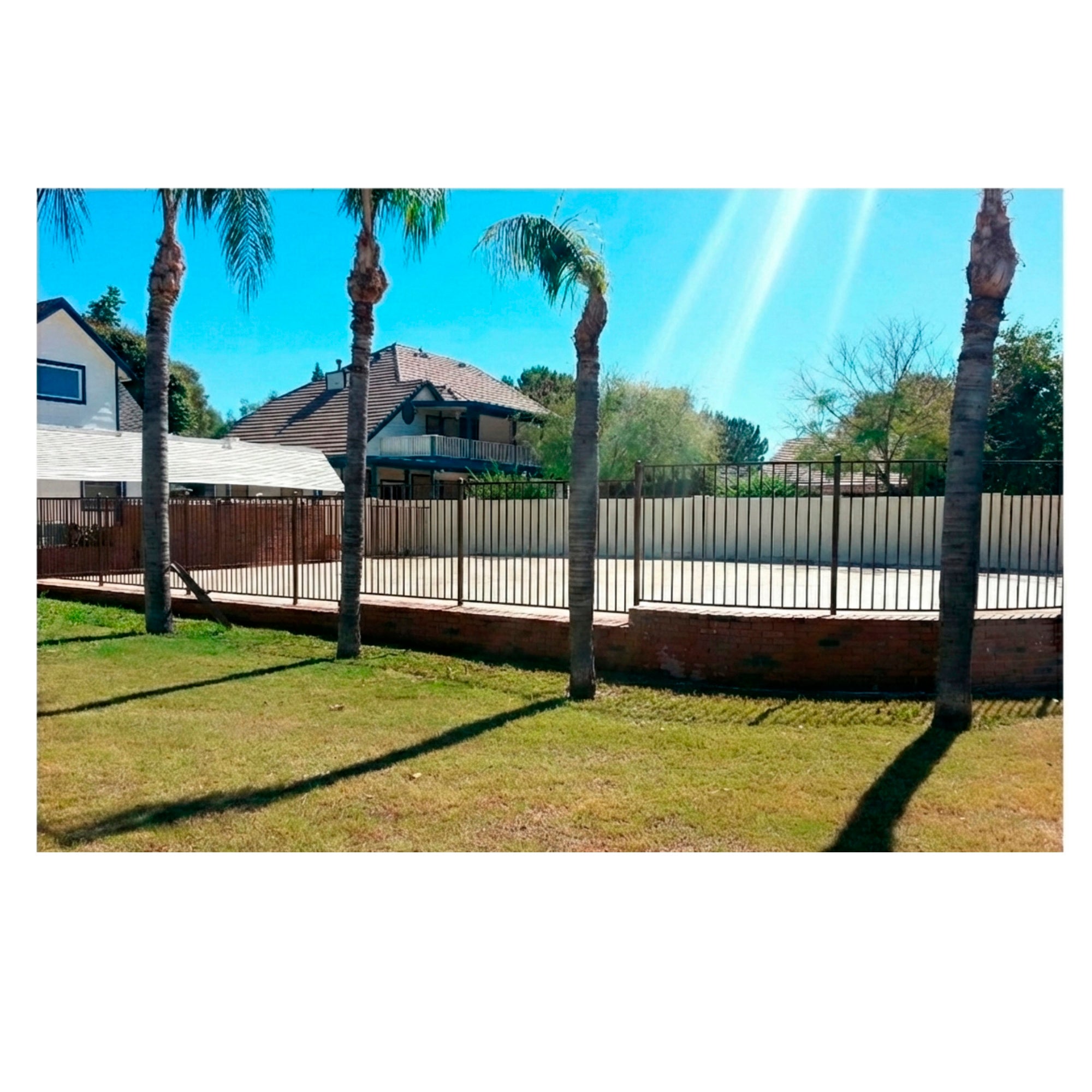 Clôture de jardin NOIR – 200 cm de largeur x 110 cm de hauteur - 3