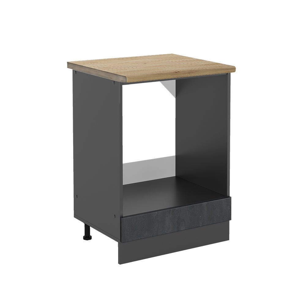 Vicco Szafka kuchenna R-Line, Czarny beton, 60 cm BP Dąb