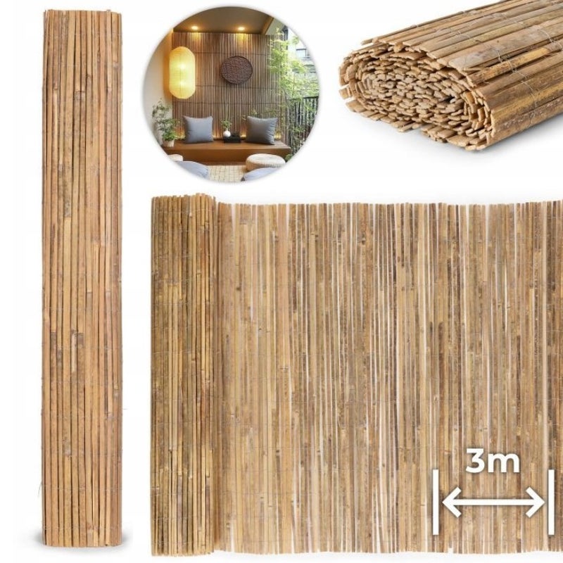 Mata bambusowa 1,5 x 3 m osłona na ogrodzenie / balkon
