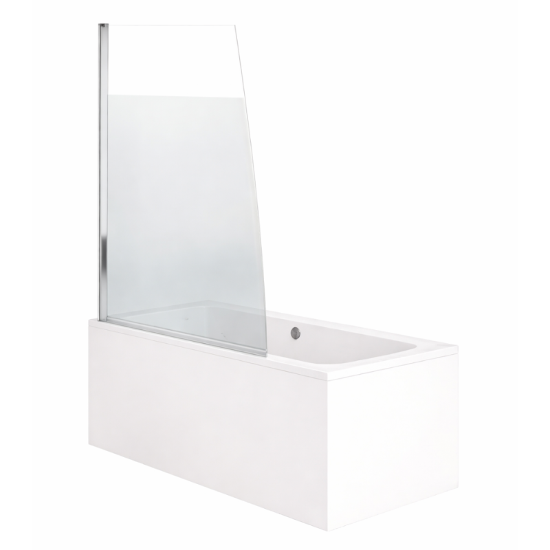 Bañera derecha de 170 x 75 cm, acrílico elise + mampara de baño izquierda + faldón de esquina + desagüe