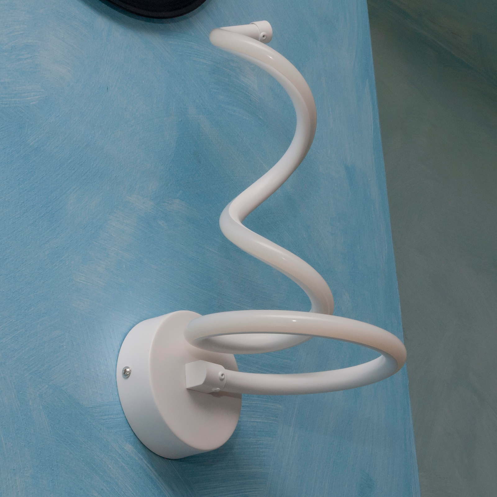 Applique murale LED spirale, design simple et moderne, lampe de chevet créative, pour chambre, 12 W, température de couleur réglable sur 3 niveaux - 6