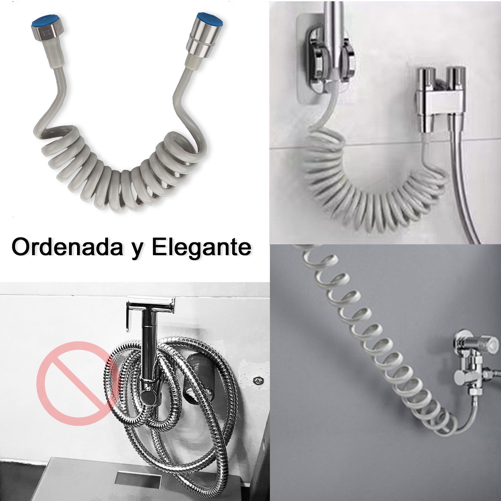 VICTOVA – Doccetta bidet con tubo da 1,5 m, nucleo in ottone, installazione facile, pulizia profonda (kit solo erogatore) - 4