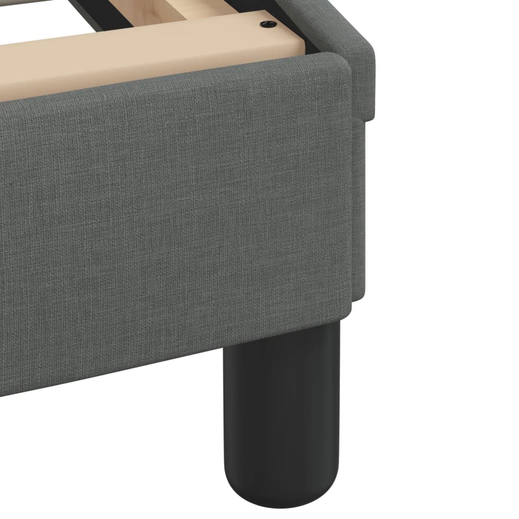 Cadre de lit avec tête de lit Gris foncé 180 x 200 cm Tissu - 7