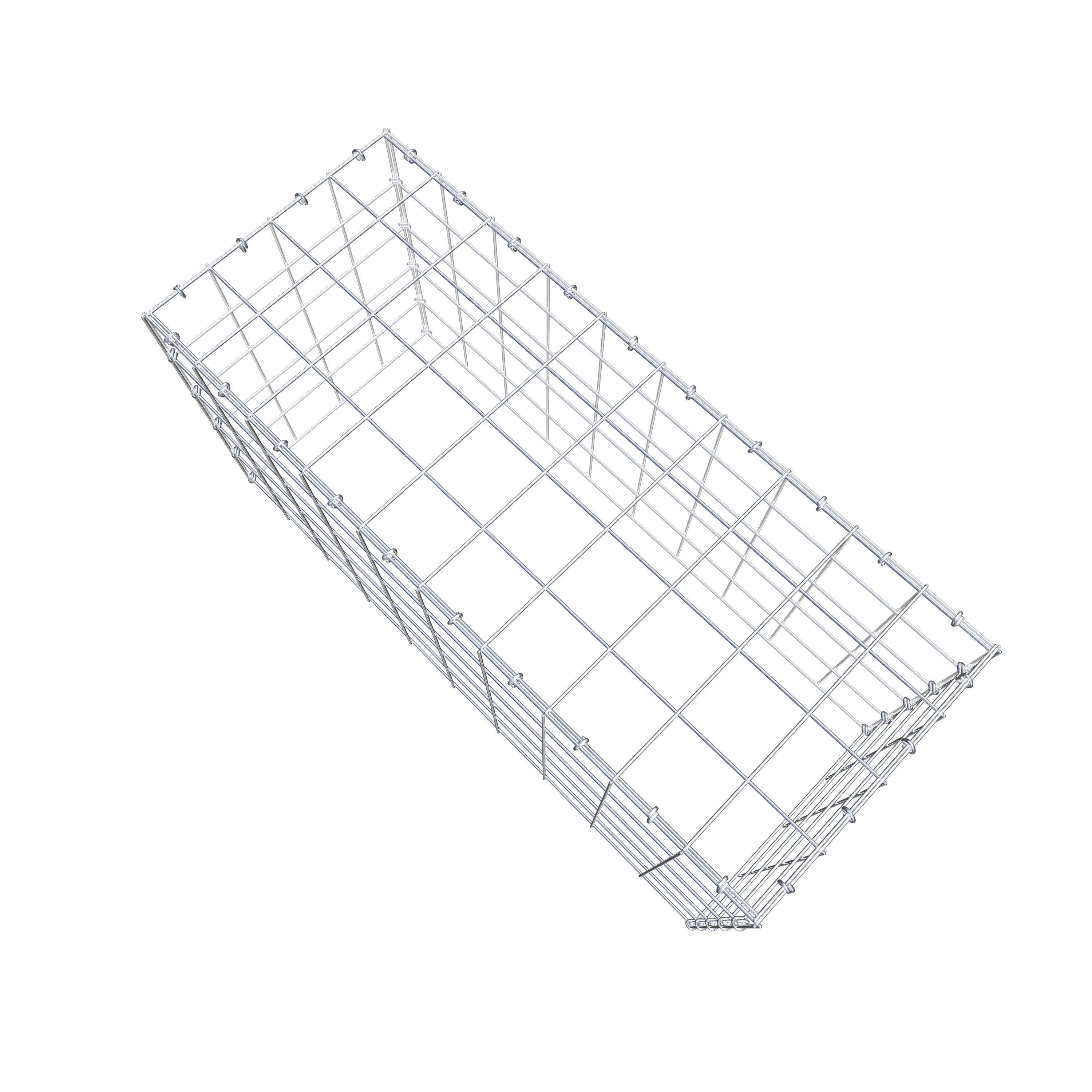 Gavión para apilar en acero galvanizado 100x50x40cm (LxAxP), malla 10 x 10cm, Anillo en C, sin rejilla inferior - 8